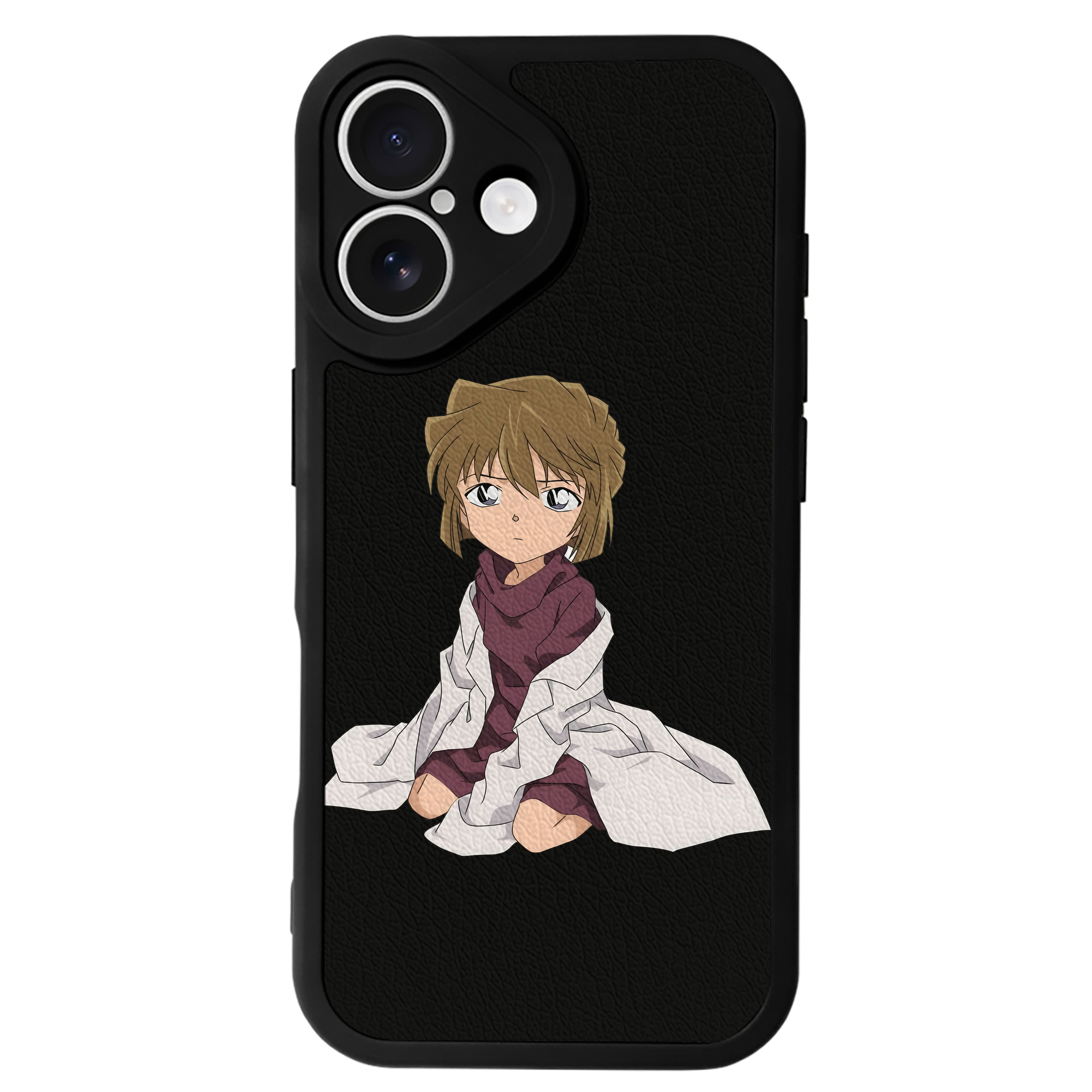 （画像用） 名探偵コナン 灰原 哀 はいばら あい Detective Conan Anita Hailey、Vi Graythorn Haibara Ai 【iPhone 16シリーズ対応】シリコンスマホケース（レザー調） 材質：シリコン